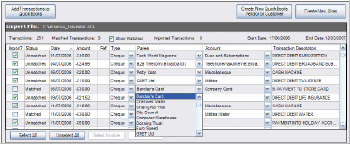 Review transactions in export file