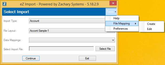 Select File Mapping