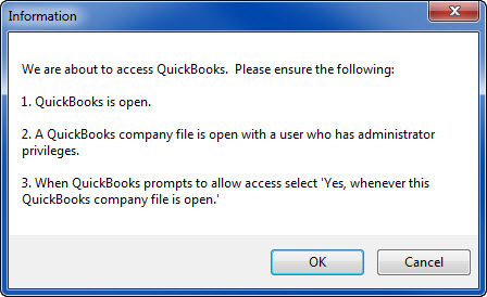 ez Credit Card QuickBooks Dialog