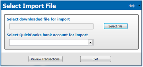 Select Import File Window